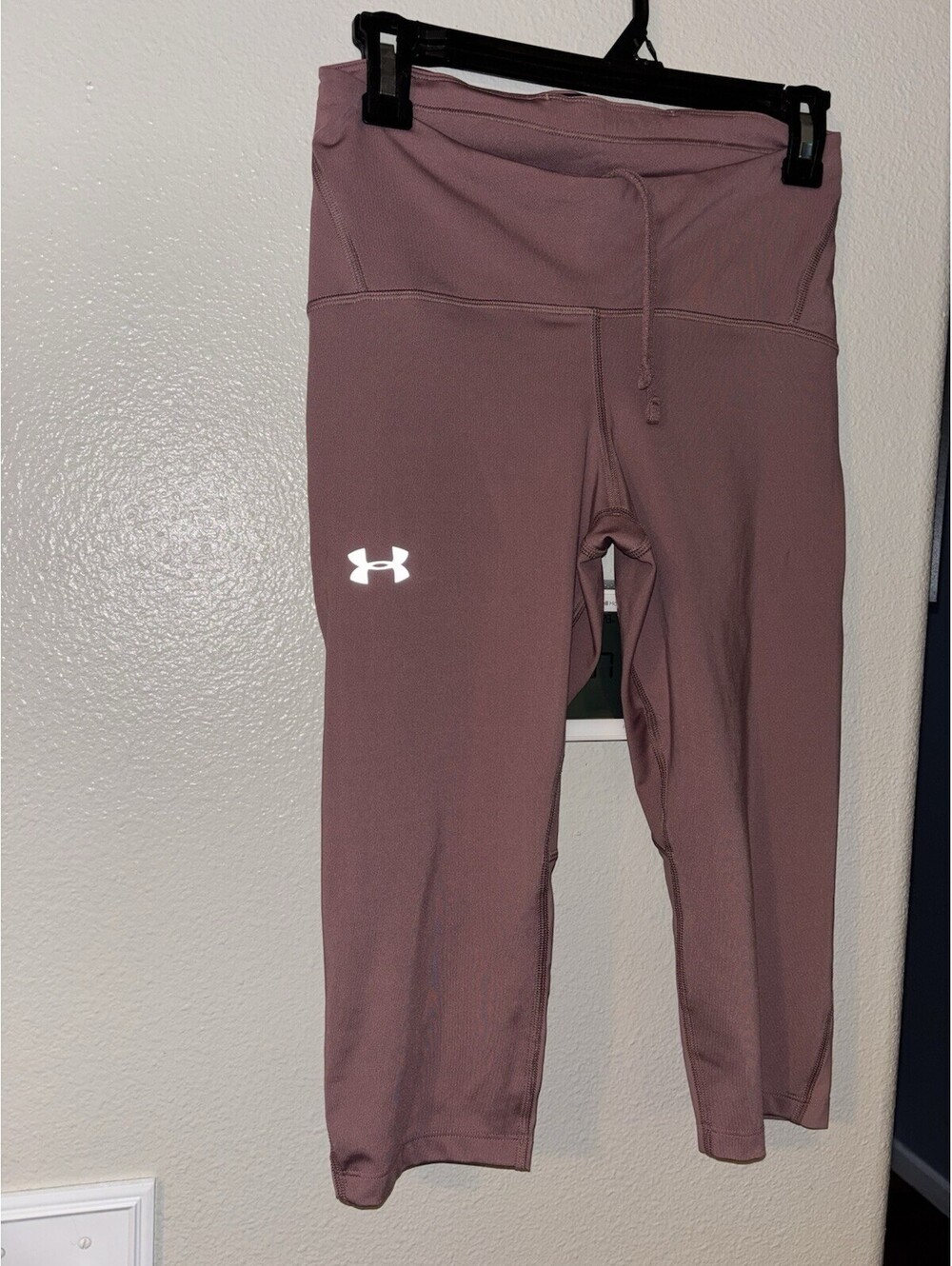 Under Armour Fly Fast Speed Capri Leggings Dusty Rose Mauve Pink Size Medium